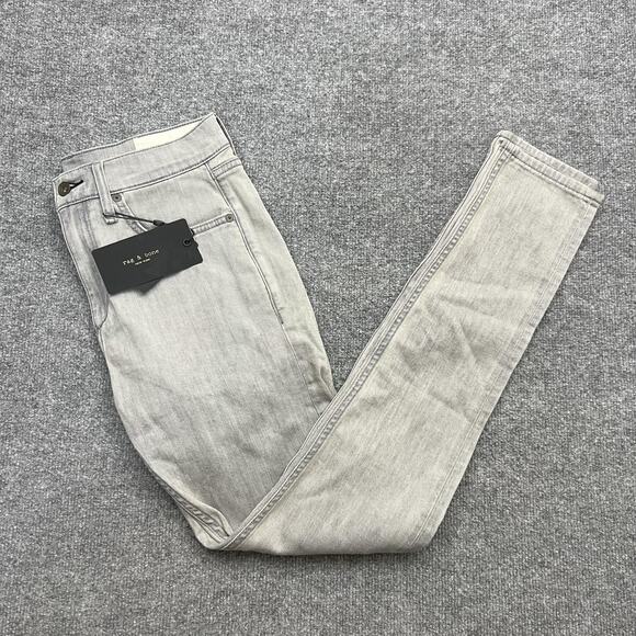 Rag & Bone Jeans Mens 29x32 Grey Fit 1 Skinny Aero Stretch Vintage Look Denim
